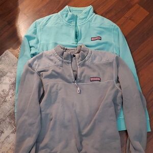 Vineyard Brand Women's Quarter-Zip Sweatshirts - 1 Light Blue and 1 Gray